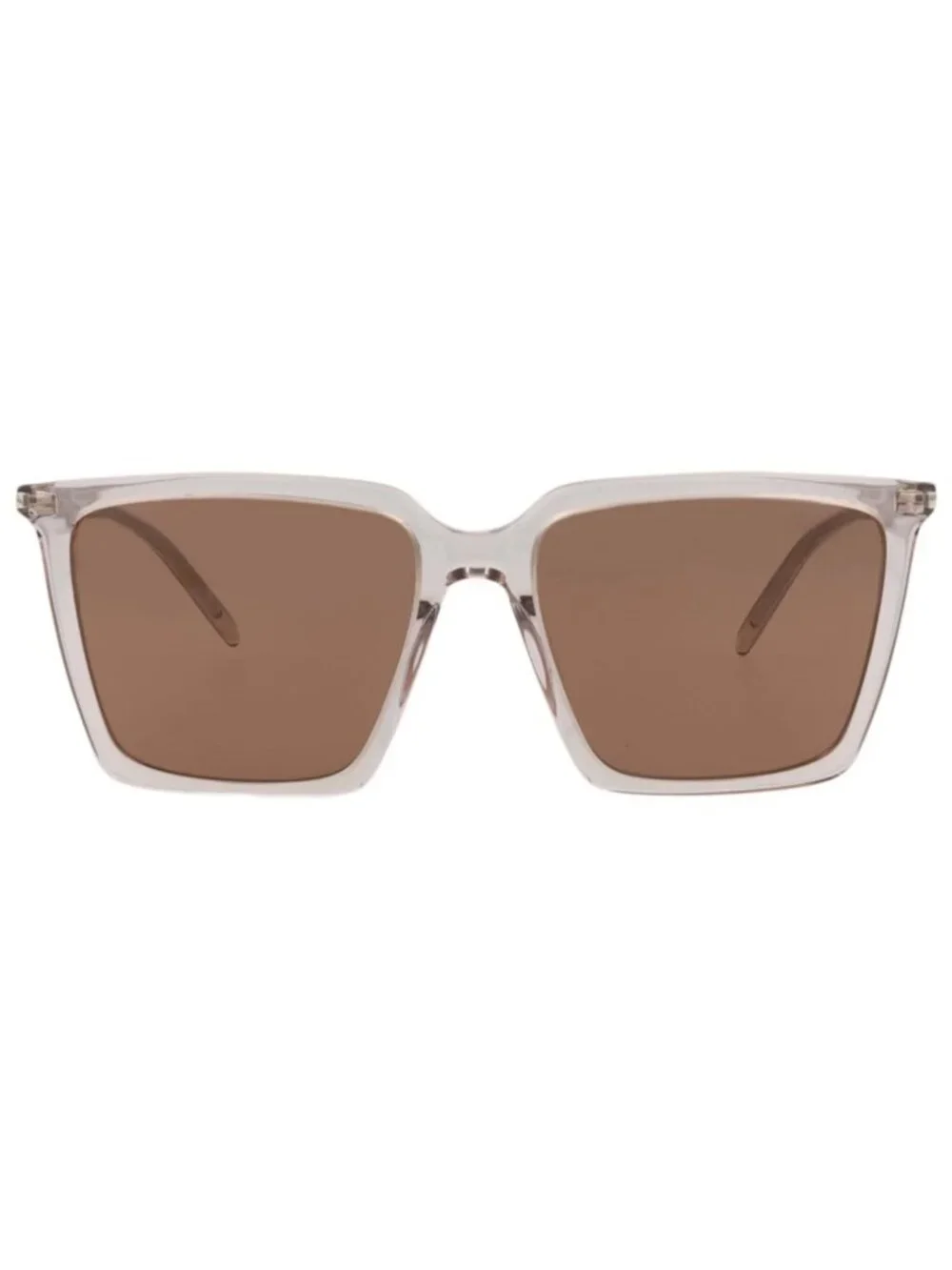 New Saint Laurent Women's Sunglasses Square Rectangle Acetate Frame Nude Nude
